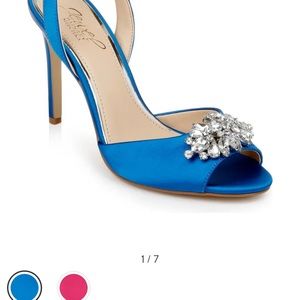 Badgley Mischka blue Jessa Heels